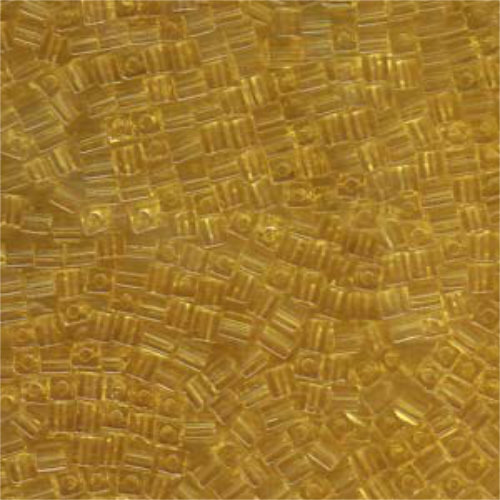 Miyuki 3mm (SB3) Square Bead - SB3-132 - Transparent Light Topaz