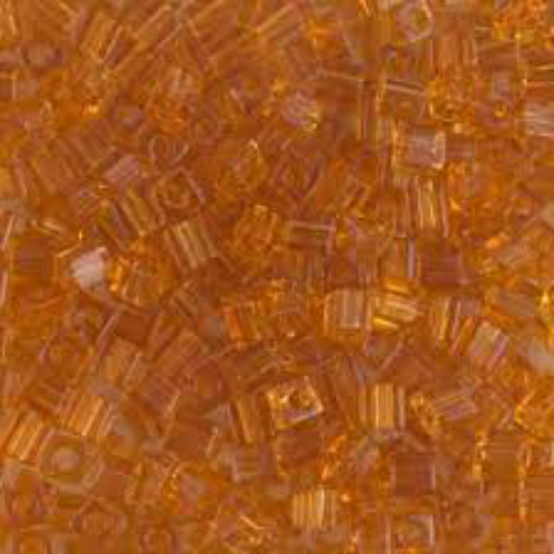 Miyuki 3mm (SB3) Square Bead - SB3-133 - Transparent Topaz
