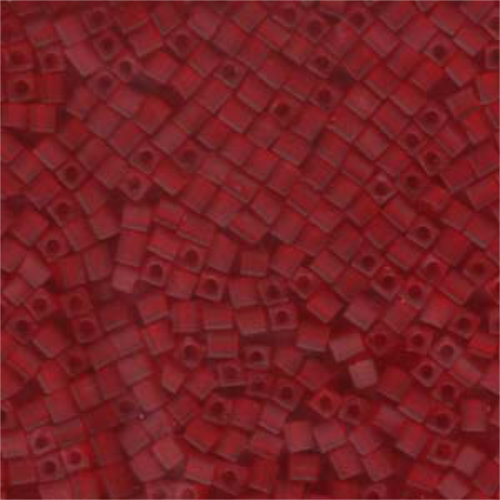 Miyuki 3mm (SB3) Square Bead - SB3-141F - Matte Transparent Ruby