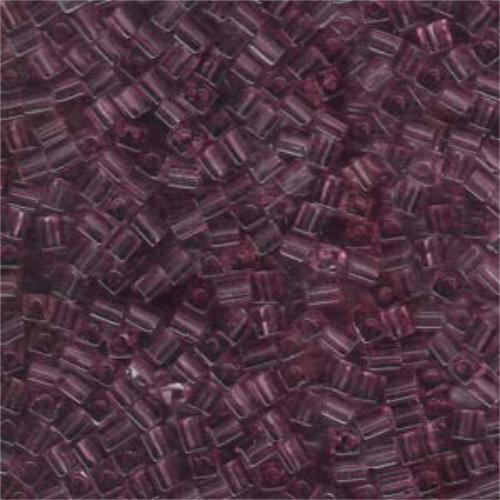 Miyuki 3mm (SB3) Square Bead - SB3-142 - Transparent Smoky Amethyst