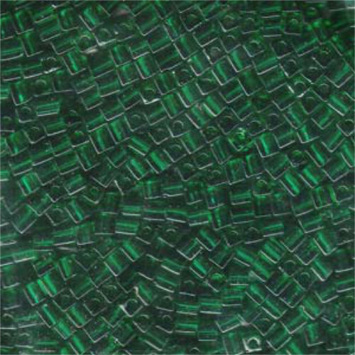 Miyuki 3mm (SB3) Square Bead - SB3-147 - Transparent Emerald