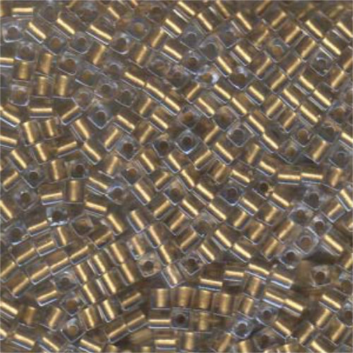 Miyuki 3mm (SB3) Square Bead - SB3-234 - Metallic Gold Lined Crystal