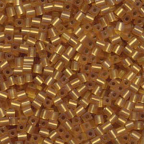 Miyuki 3mm (SB3) Square Bead - SB3-2422F - Matte Silver Lined Topaz