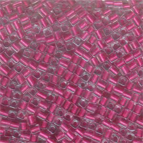Miyuki 3mm (SB3) Square Bead - SB3-2603 - Metallic Dark Pink Lined Crystal
