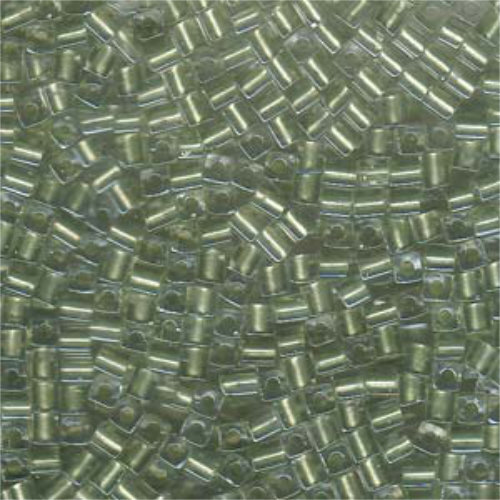 Miyuki 3mm (SB3) Square Bead - SB3-2604 - Pale Lime Lined Crystal