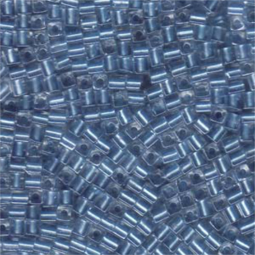 Miyuki 3mm (SB3) Square Bead - SB3-2606 - Metallic Medium Blue Lined Crystal