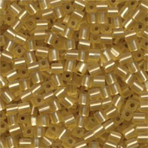 Miyuki 4mm (SB4) Square Bead - SB4-003F - Matte Silver Lined Gold AB