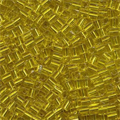 Miyuki 4mm (SB4) Square Bead - SB4-006 - Silver Lined Yellow AB