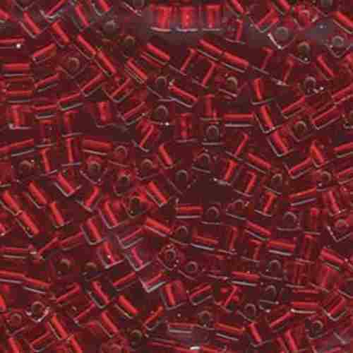 Miyuki 4mm (SB4) Square Bead - SB4-011 - Silver Lined Red