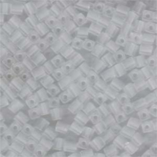 Miyuki 4mm (SB4) Square Bead - SB4-131F - Matte Transparent Crystal