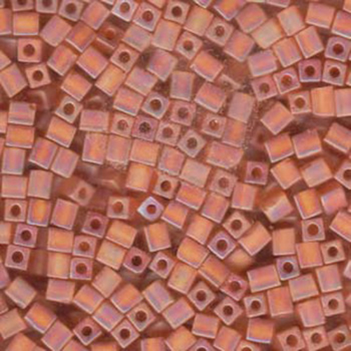 Miyuki 4mm (SB4) Square Bead - SB4-133FR - Matte Transparent Topaz AB