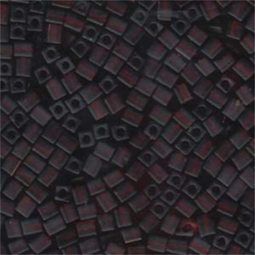Miyuki 4mm (SB4) Square Bead - SB4-134F - Matte Transparent Dark Topaz