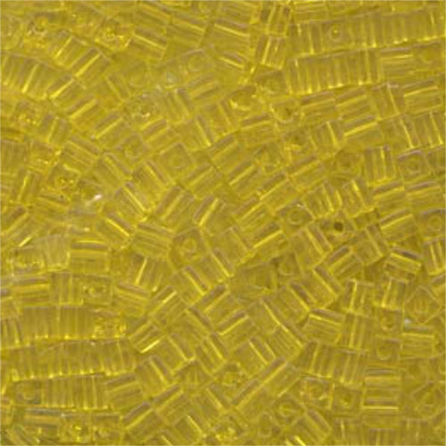 Miyuki 4mm (SB4) Square Bead - SB4-136 - Transparent Yellow