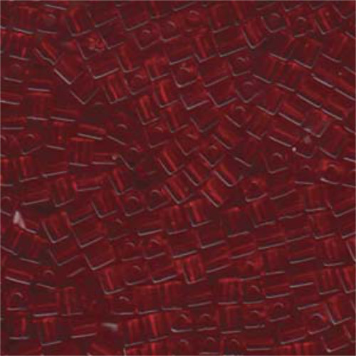 Miyuki 4mm (SB4) Square Bead - SB4-141 - Transparent Ruby