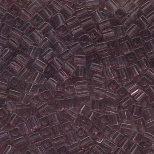 Miyuki 4mm (SB4) Square Bead - SB4-142 - Transparent Smoky Amethyst