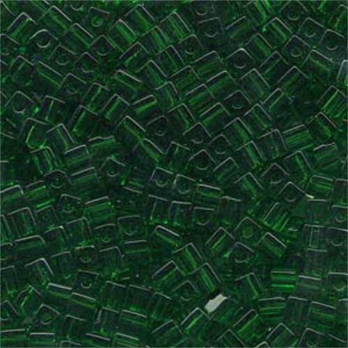 Miyuki 4mm (SB4) Square Bead - SB4-146 - Transparent Green