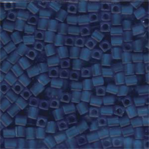 Miyuki 4mm (SB4) Square Bead - SB4-149F - Matte Transparent Capri Blue