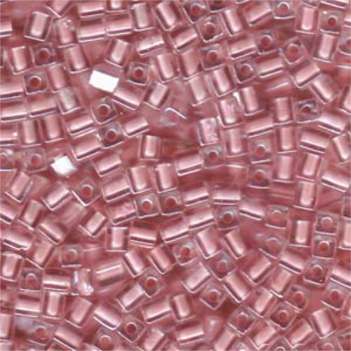 Miyuki 4mm (SB4) Square Bead - SB4-204 - Mauve Lined Crystal