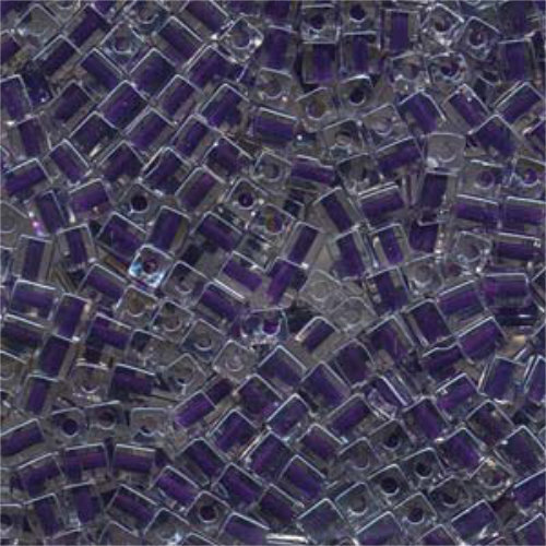 Miyuki 4mm (SB4) Square Bead - SB4-223 - Grape Lined Crystal