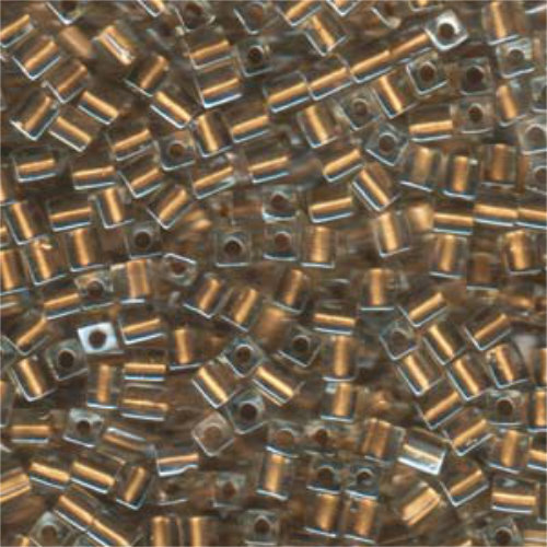 Miyuki 4mm (SB4) Square Bead - SB4-234 - Metallic Gold Lined Crystal