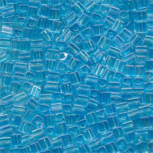 Miyuki 4mm (SB4) Square Bead - SB4-260 - Transparent Light Blue AB