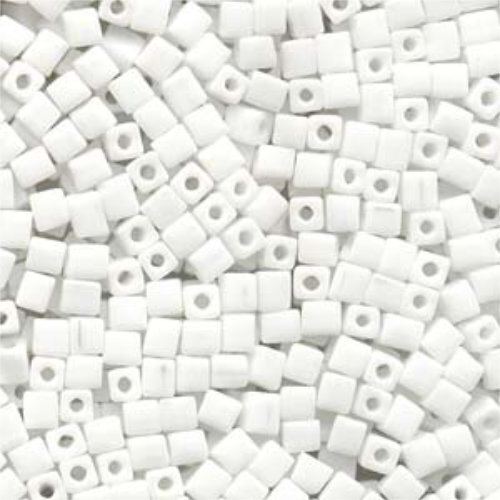 Miyuki 4mm (SB4) Square Bead - SB4-402 - Opaque White