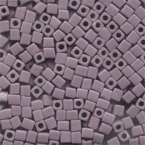 Miyuki 4mm (SB4) Square Bead - SB4-410 - Opaque Mauve