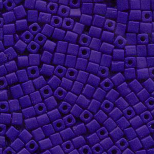 Miyuki 4mm (SB4) Square Bead - SB4-414F - Matte Opaque Cobalt