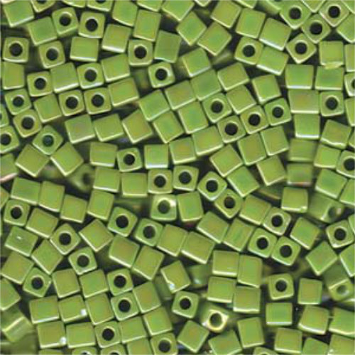 Miyuki 4mm (SB4) Square Bead - SB4-416R - Opaque Chartreuse AB