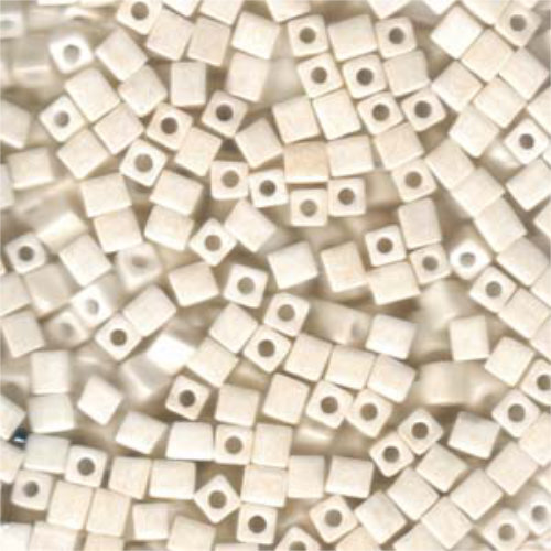 Miyuki 4mm (SB4) Square Bead - SB4-421 - Metallic Cream