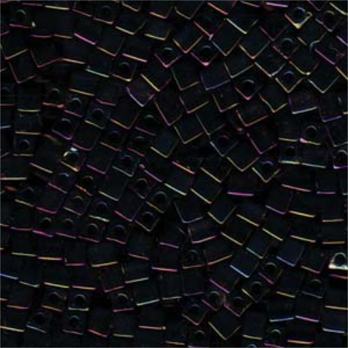 Miyuki 4mm (SB4) Square Bead - SB4-453 - Metallic Forest Green Iris