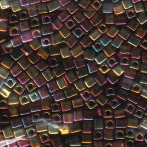 Miyuki 4mm (SB4) Square Bead - SB4-462 - Metallic Bronze Iris