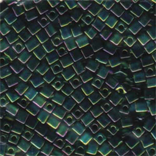 Miyuki 4mm (SB4) Square Bead - SB4-465 - Metallic Teal Iris