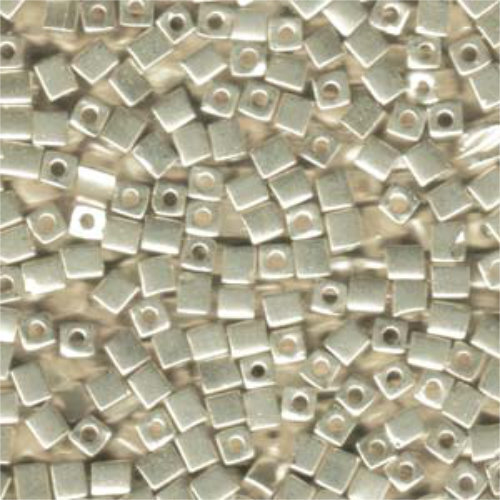 Miyuki 4mm (SB4) Square Bead - SB4-1051 - Galvanized Silver