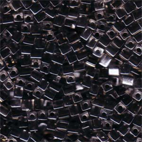 Miyuki 4mm (SB4) Square Bead - SB4-1106 - Black Lined Crystal