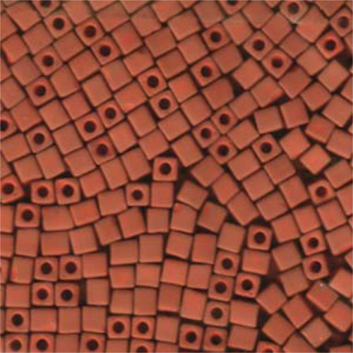 Miyuki 4mm (SB4) Square Bead - SB4-1236 - Matte Opaque Terracotta