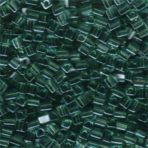 Miyuki 4mm (SB4) Square Bead - SB4-2445 - Transparent Seafoam Luster