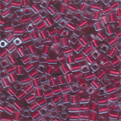 Miyuki 4mm (SB4) Square Bead - SB4-2603 - Metallic Pink Lined Crystal