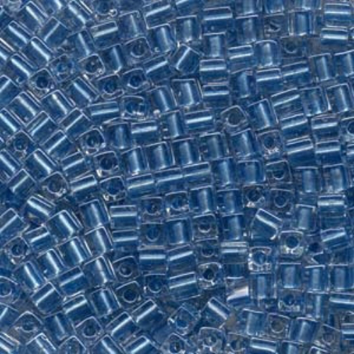 Miyuki 4mm (SB4) Square Bead - SB4-2606 - Metallic Light Blue Lined Crysta