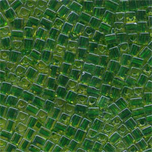 Miyuki 4mm (SB4) Square Bead - SB4-2636 - Kelly Green Lined Green