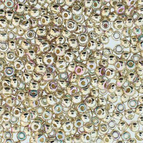Preciosa 6/0 Rocaille Seed Beads - SB6-00030-31000AB - Fine Silver Plate AB