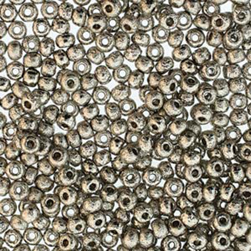 Preciosa 6/0 Rocaille Seed Beads - SB6-00030-37080 - Nickel Etch Plate