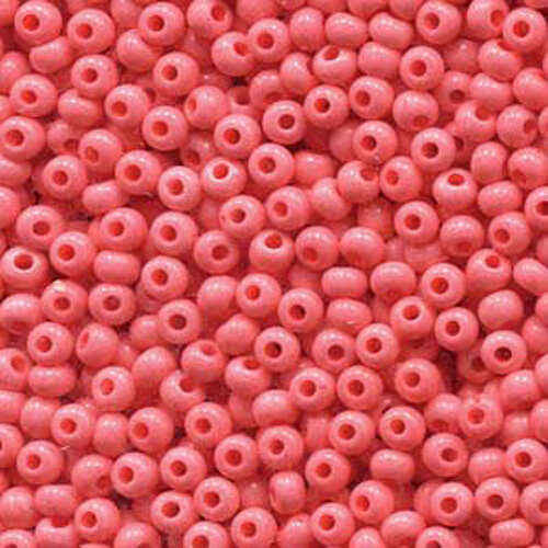 Preciosa 6/0 Rocaille Seed Beads - SB6-03691 - Opaque Salmon Sol Gel