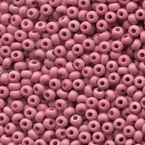 Preciosa 6/0 Rocaille Seed Beads - SB6-03693 - Opaque Pink Coral Sol Gel