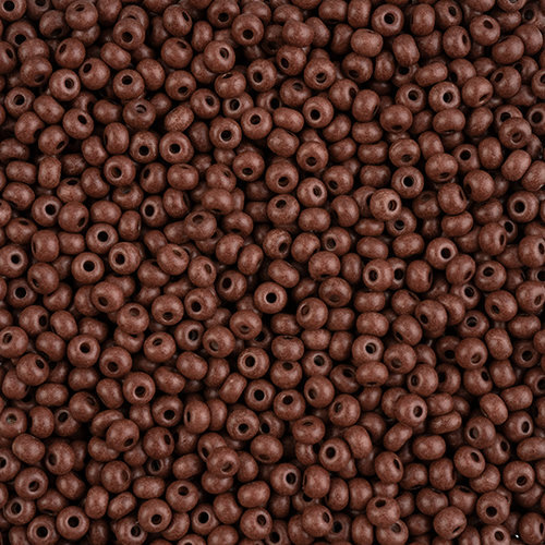 Preciosa 6/0 Rocaille Seed Beads - SB6-16A19M - Matte Dark Brown - Terra Intensive