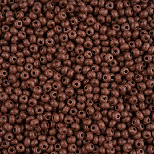 Preciosa 6/0 Rocaille Seed Beads - SB6-16A19M - Matte Dark Brown - Terra Intensive