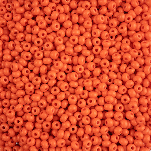 Preciosa 6/0 Rocaille Seed Beads - SB6-16A91M - Matte Orange - Terra Intensive