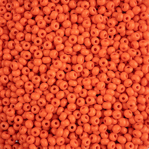 Preciosa 6/0 Rocaille Seed Beads - SB6-16A91M - Matte Orange - Terra Intensive