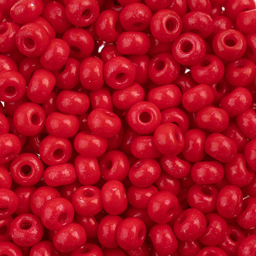 Preciosa 6/0 Rocaille Seed Beads - SB6-16A98 - Red - Terra Intensive