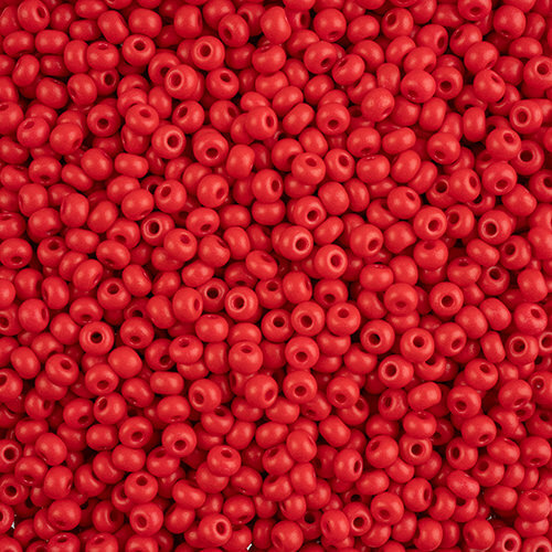 Preciosa 6/0 Rocaille Seed Beads - SB6-16A98M - Matte Red - Terra Intensive